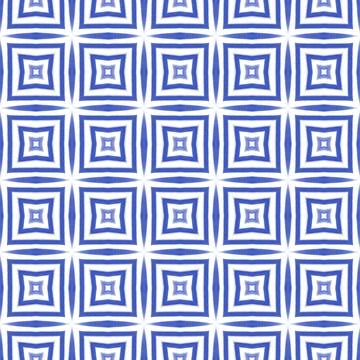 Geometric seamless pattern. Indigo symmetrical Stock Illustration