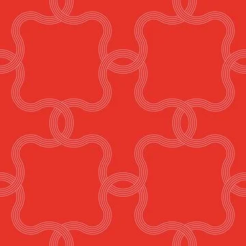 Geometric seamless pattern. Interlocking waves textile print. Stock Illustration