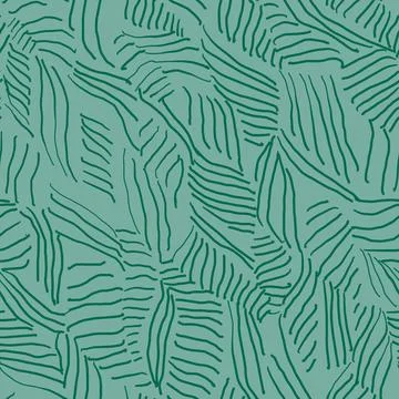 Geometric seamless pattern with intersecting lines similar striped plant leav Stock Illustration