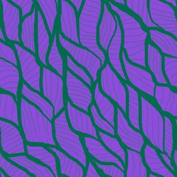 Geometric seamless pattern with intersecting lines similar striped plant leav Stock Illustration