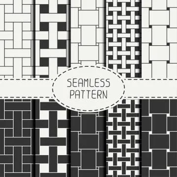 Geometric seamless pattern with intertwined bands. Wrapping paper. Paper for Stock Illustration