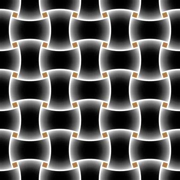 Geometric seamless pattern with intertwined bands. Wrapping paper. Tiling Stock Illustration