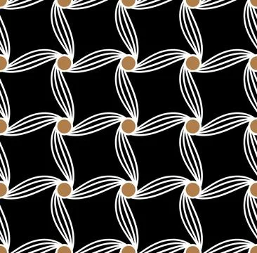 Geometric seamless pattern with intertwined bands. Wrapping paper. Tiling Stock Illustration