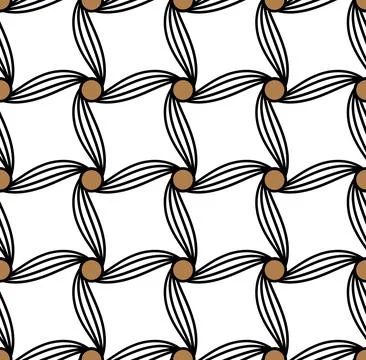 Geometric seamless pattern with intertwined bands. Wrapping paper. Tiling Stock Illustration