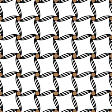 Geometric seamless pattern with intertwined bands. Wrapping paper. Tiling Stock Illustration