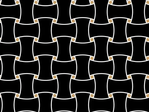 Geometric seamless pattern with intertwined bands. Wrapping paper. Tiling Stock Illustration