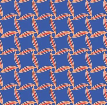 Geometric seamless pattern with intertwined bands. Wrapping paper. Tiling イラスト素材
