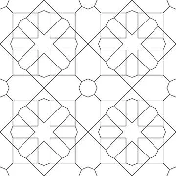Geometric seamless pattern Islamic style, vector illustration Stock Illustration