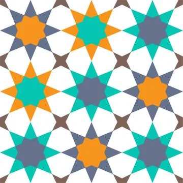 Geometric seamless pattern Islamic style, vector illustration Stock Illustration
