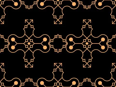 Geometric seamless pattern in line art style. Art deco geometric pattern of.. Illustrazione stock
