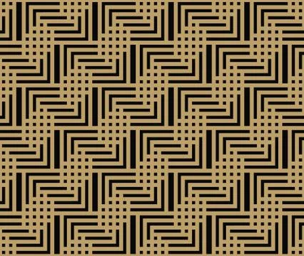 Geometric seamless pattern with line, modern minimalist style pattern backgro Stock Illustration