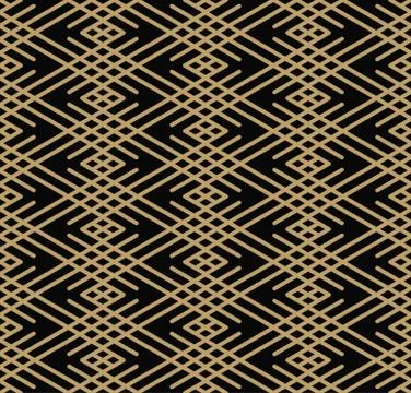 Geometric seamless pattern with line, modern minimalist style pattern backgro Stock Illustration