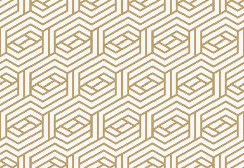 Geometric seamless pattern with line, modern minimalist style pattern backgro Stock Illustration