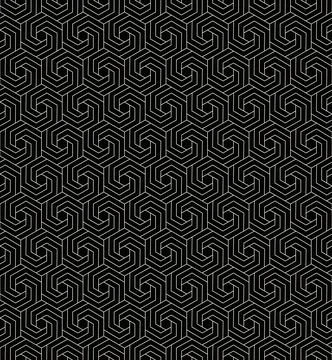 The geometric seamless pattern with lines. Stock Illustration