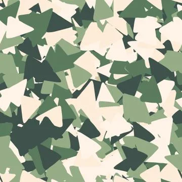 Geometric seamless pattern made of triangles in khaki tones. Illustrazione stock
