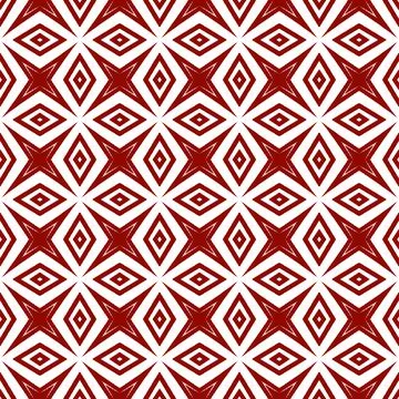Geometric seamless pattern.  Maroon symmetrical Stock Illustration