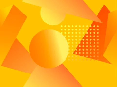 Geometric seamless pattern in memphis style of the 80s. Fluid gradient shapes Stock Illustration