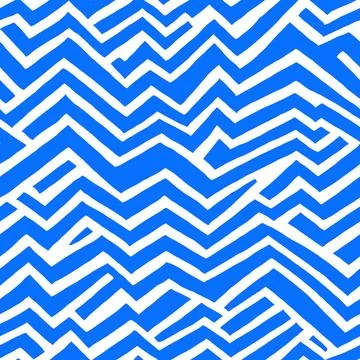Geometric seamless pattern. Minimalism graphic blue white summer print, tre.. Illustrazione stock