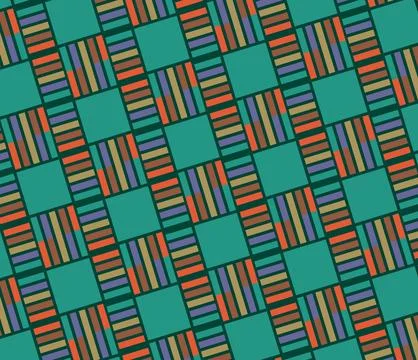 Geometric seamless pattern with minimalistic color lines.Tartan plaid patte.. Stock Illustration