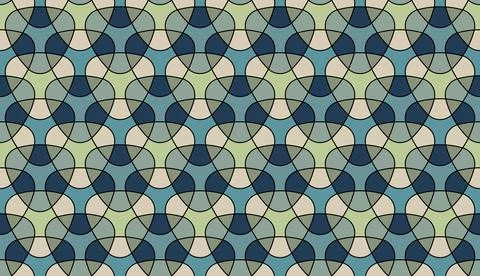 Geometric seamless pattern. Olive color. Stock Illustration