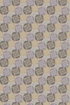A geometric seamless pattern of ovals, rounded squares and unusual bright sma Illustrazione stock