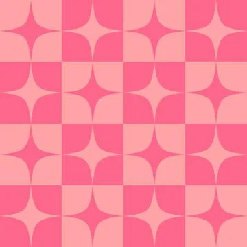 Geometric seamless pattern in pink colors Stock Illustration