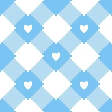 A geometric seamless pattern in a preppy style with diamond-shaped lace and c イラスト素材