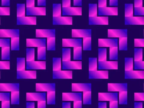 Geometric seamless pattern, purple gradient. Neon color holographic. Vector i 库存插图