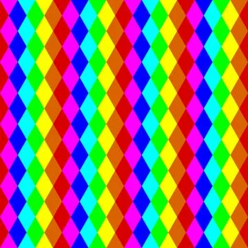 Geometric seamless pattern in rainbow colors Stock Illustration