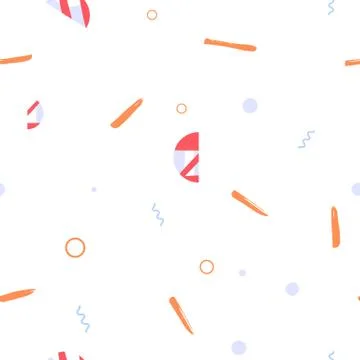 Geometric seamless pattern. Random shapes background. Template for graphic de 스톡 일러스트