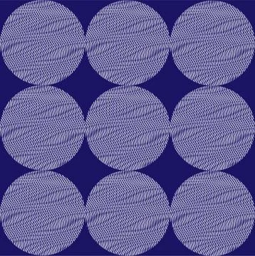 Geometric seamless pattern with repeated stabilize textured circles. Stock Illustration