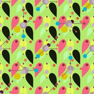 Geometric seamless pattern in retro colors Stock Illustration