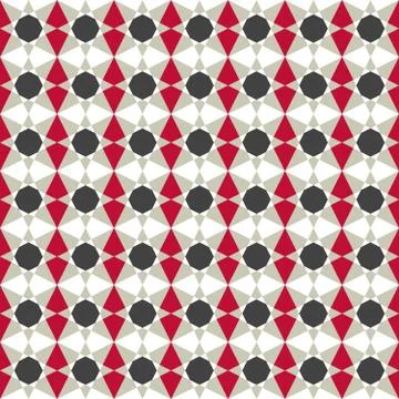 Geometric seamless pattern in retro colors Stock Illustration