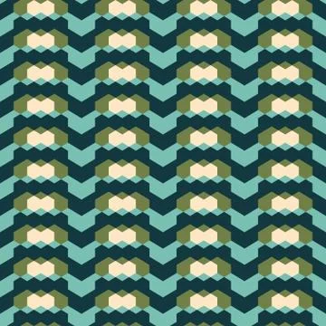 Geometric seamless pattern in retro colors Stock Illustration