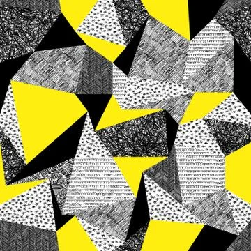 Geometric seamless pattern in retro style. Vintage background.Triangles and h Illustrazione stock