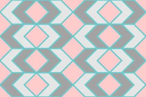 Geometric seamless pattern of rhombuses and arrows Stock Illustration