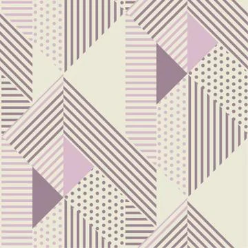 Geometric seamless pattern in scandinavian colors Stock Illustration