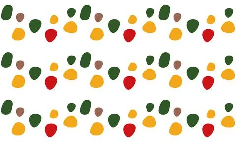 Geometric Seamless pattern of simple shape. Red, yellow and green dots, spots イラスト素材