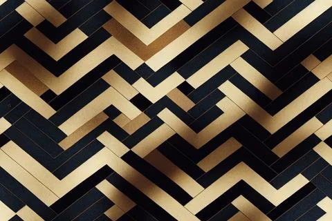 Geometric seamless pattern squares isometric. 3d Render. Stock Illustration