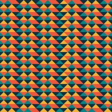 Geometric seamless pattern with stripe and triangle abstract background, geom Illustrazione stock