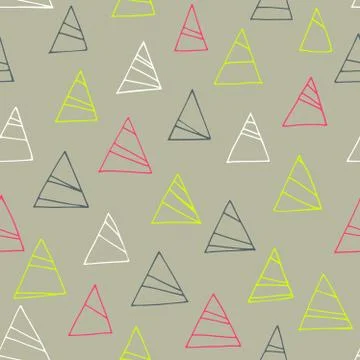 Geometric seamless pattern with triangles. Abstract pastel background. Stock Illustration