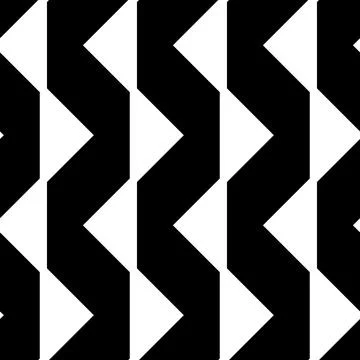 Geometric seamless pattern of triangles, black and white angular colored back Illustrazione stock