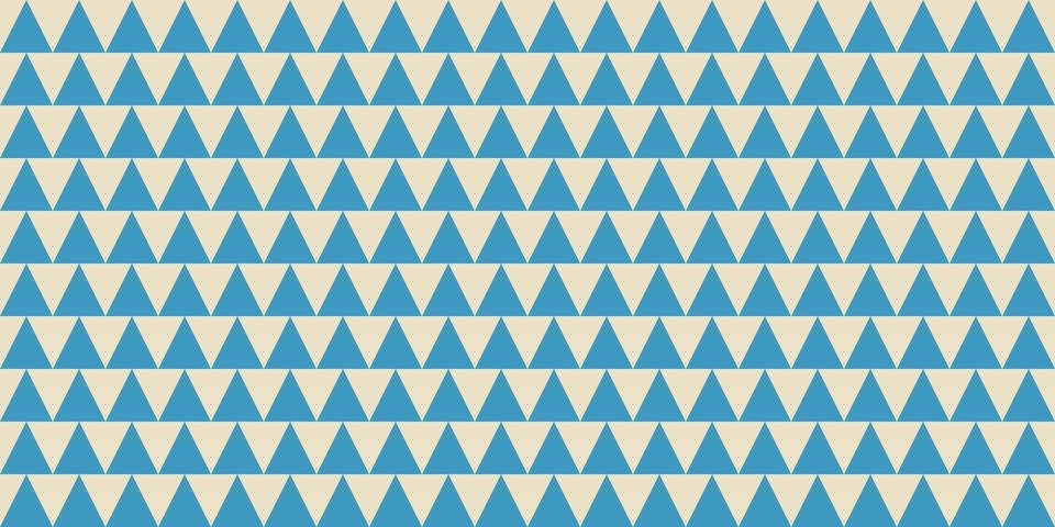 Geometric seamless pattern with triangles, blue beige colours, vector Illustrazione stock