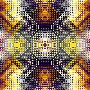 Geometric seamless pattern of a triangles in low poly style. 스톡 일러스트