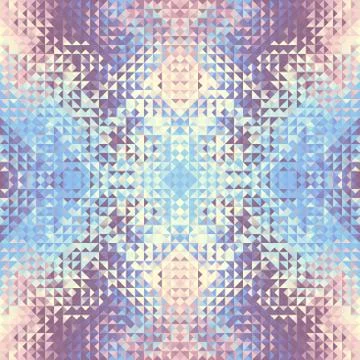 Geometric seamless pattern of a triangles in low poly style. Illustrazione stock