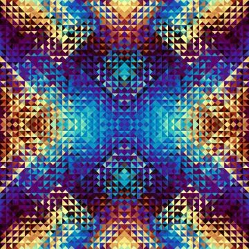 Geometric seamless pattern of a triangles in low poly style. Illustrazione stock