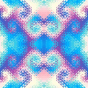 Geometric seamless pattern of a triangles in low poly style. 스톡 일러스트