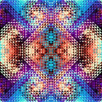 Geometric seamless pattern of a triangles in low poly style. 스톡 일러스트