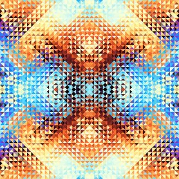 Geometric seamless pattern of a triangles in low poly style. Illustrazione stock