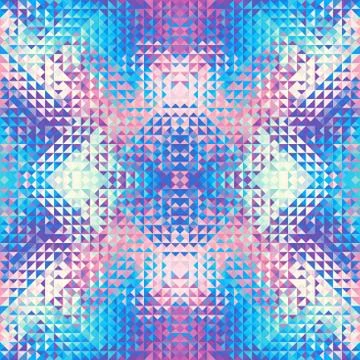 Geometric seamless pattern of a triangles in low poly style. Illustrazione stock